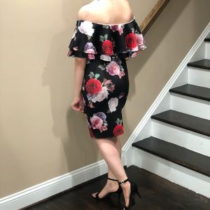 Floral off the shoulder dress